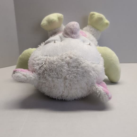 Stephan Baby Plush Sleepy Eye Owl Stuffed Animal Toy Green White Pink - Picture 7 of 10